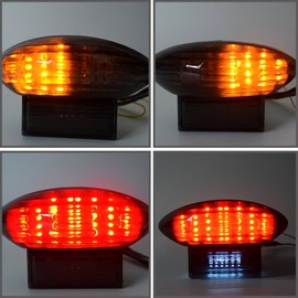 Amazinea Smoke Integrated LED Brake Stop Tail Light Turn Signal for Suzuki Hayabusa GSX1300R 99-07 Katana 600/750 03-06