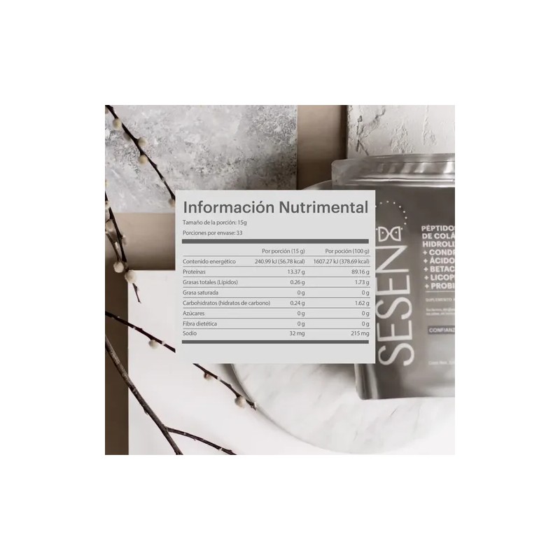 Peptidos De Colageno Hidrolizado Sesen Silver 500 G