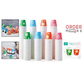 Disposable Bathroom Cups 3oz Paper Colorful Pack of 800 for Mouthwash Drinks