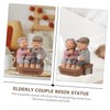ORFOFE Anniversary Couple Resin Figurine Decor Love Statue for Elderly