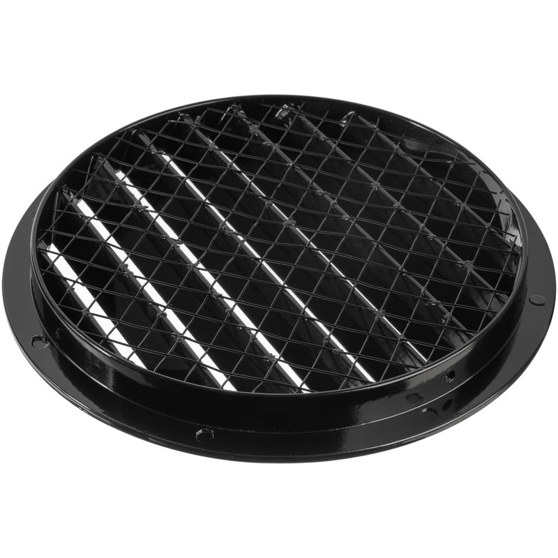 Vent Systems 8" Inch Soffit Vent Cover - Black Round