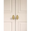 JIASENBAO 10 Pack Brushed Gold Cabinet Knobs with Base Brass