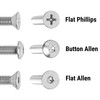 Fireball Dragon Stainless Steel Skateboard Hardware Set (Flat Phillips, 1.25")