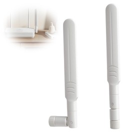 Dual Band WiFi 2.4 GHz 5 GHz 8 dBi MIMO RP-SMA-Stecker Antenne, für WLAN-Router, Drahtlose Netzwerkkarte, USB-Adapter, Sicherheit, IP-Kamera, Videoüberwachungsmonitor, WeißDualband-WLAN: 2.4-2 Stück