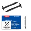 Bopowo(100pcs) #8×2" Black Truss Head Wood Screws Quick Metal Self