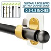 8 Pack No Drilling Curtain Rod Holder, Self Adhesive Curtain
