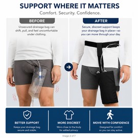 Urinary Drainage Bag Holder for Daily Care – Lightweight Waist Pouch for Catheter Leg Bag Support