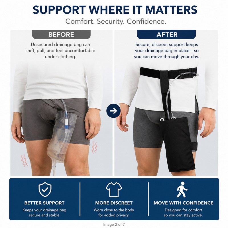 Urinary Drainage Bag Holder for Daily Care – Lightweight Waist