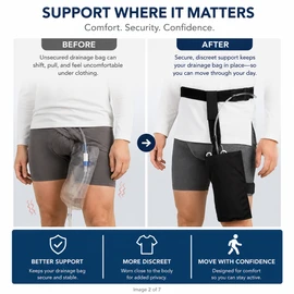Urinary Drainage Bag Holder for Daily Care – Lightweight Waist Pouch for Catheter Leg Bag Support