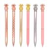 Gullor 6 Pieces Pineapple Pens, Bling Metal Ballpoint Pens for