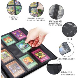 LIUDU Card File, Trading Card File, 9 Pockets, Holds 540 Cards, PP Material, Elastic Bandage Bind, Collects Card Sheets, and Other Game Cards (9 Pockets, Red)