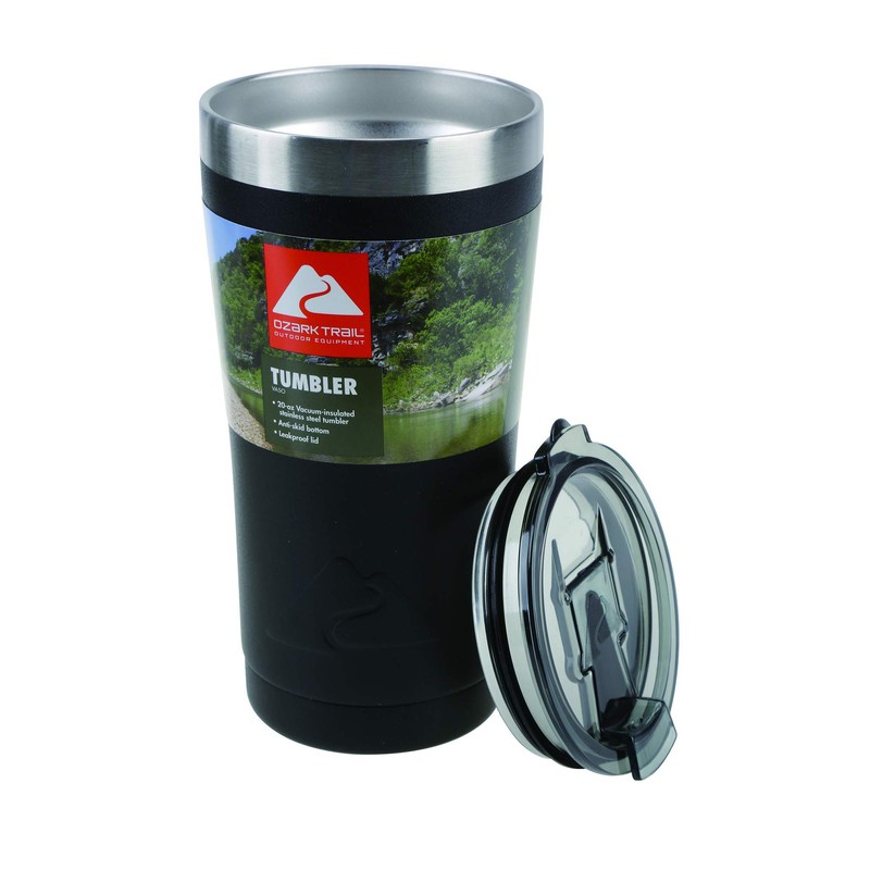 Ozark Trail 20-Ounce Double-Wall, Vacuum-Sealed Tumbler (1, Black)