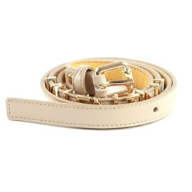 VALENTINO Emma Winter Belt W85 Beige - Can be Shortened, beige