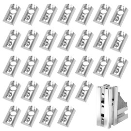 Pack of 30 T-Slot Nuts M8 Stainless Steel, T Nut M8 40, T-Slot Nuts M8 with Ball, Slot 8 Slot Nuts, M8 Slot Nuts for Aluminium Profile, Sliding Nuts M8 for Aluminium Profile of the EU 40 Series