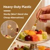 Premium Gold Mini Dessert Forks - 120-Piece with Beaded Handle,