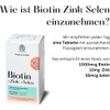 Biotin Zinc Selenium Tablets 1 Year (365 pcs) PETA Certified