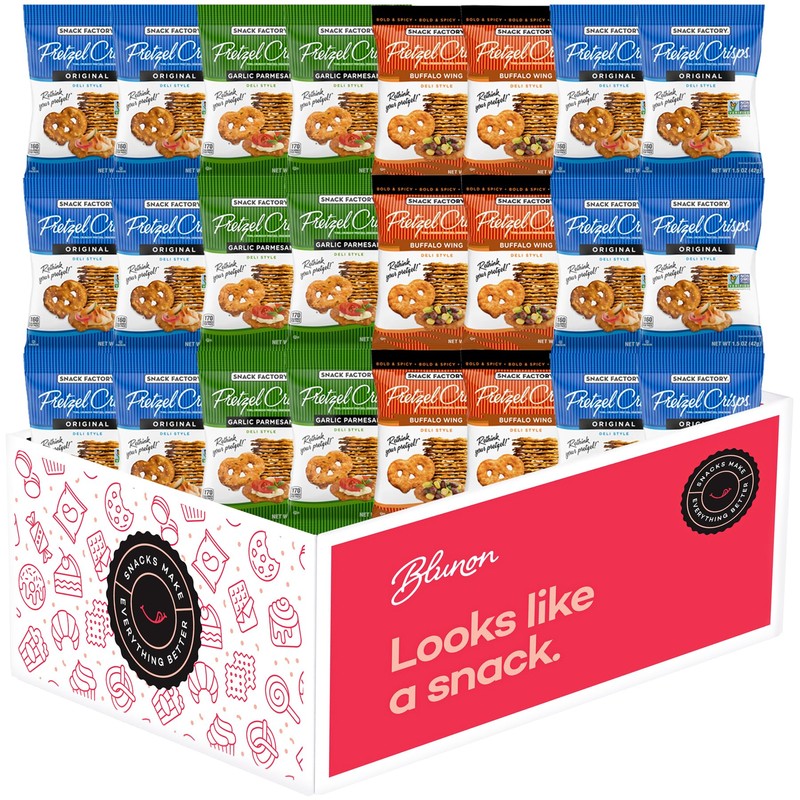 Pretzel Crisps Variety Pack - Bulk Assortment Snack Factory -