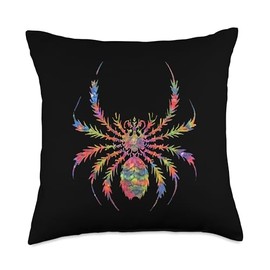 Rainbow Spider Tarantula Colorful Spider Web Costume Shirt Throw Pillow