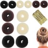 12 Pack Hair Donuts for Buns, 25 Pcs U Shaped