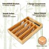 Silverware Organizer, 10 Inch Utensil Organizer Kitchen Drawer Organizer Bamboo