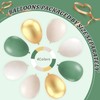 412Pcs Sage Green White Sand Gold Balloons Garland Arch Kit,18
