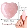 XIANNVXI 60 mm Rose Quartz Heart Stone Large Rose Quartz