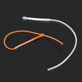 AOVNA 10 Pieces Fly Fishing Line 30LB Braided Fly Loop Line Braided Loop Connectors Fishing Tackle Accessory (White)