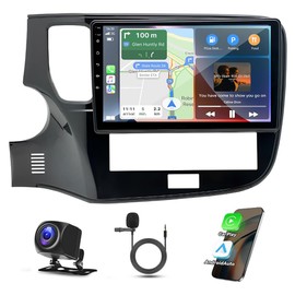 10 Inch Android 13 Car Stereo for Mitsubishi Outlander 2020-2022 HD Touch Screen Double Din Car Audio Receiver w/Wireless Carplay Android Auto GPS Navigation Bluetooth BT SWC Backup Camera Mic, 2+32G
