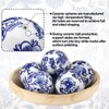 6 Pcs Blue and White Ceramic Ball Decor, Pattern 6