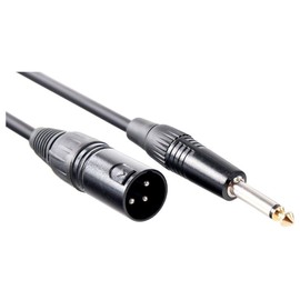Pronomic Stage JMXM-0.5 Mono Jack/XLR Cable 0.5 m Unbalanced Shielded XLR Male 3-Pin to 6.3 mm Jack Mono) Black