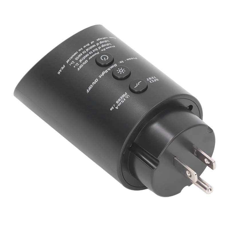 Outlet Tester Digital Display 3 Prong Electrical Receptacle Detector Socket