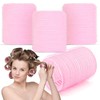 4pk Pink Hair Rollers for Hair Volume, Velcro Rollers for