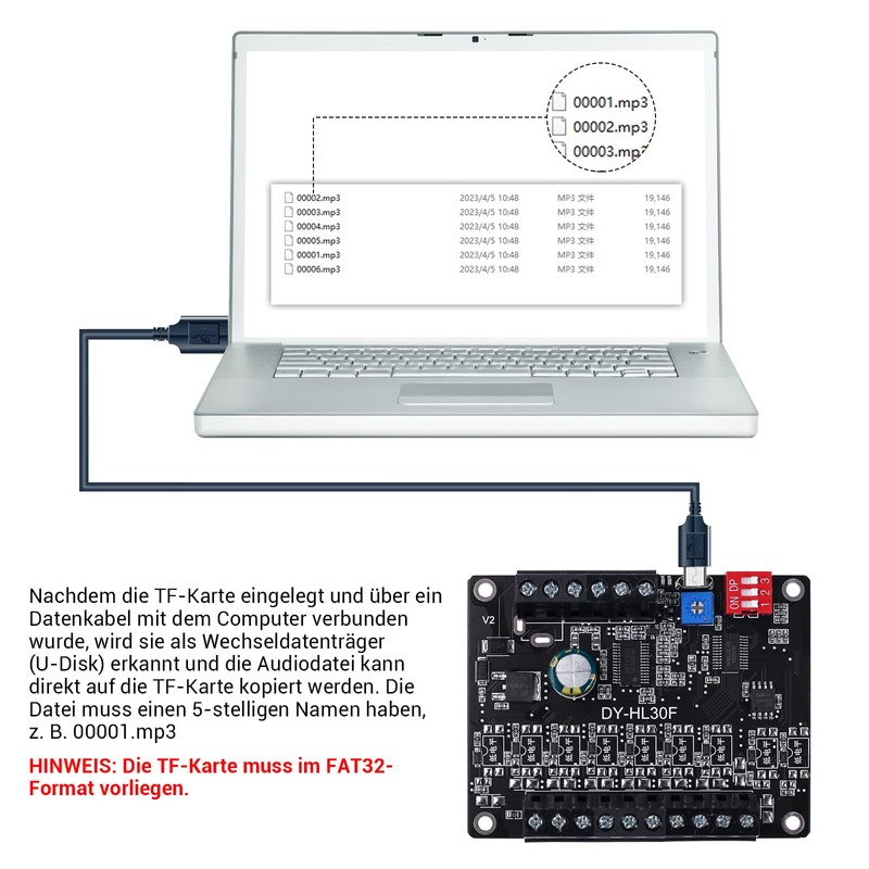 DONGKER Voice Playback Module, DC 9-24 V, 30 W Voice