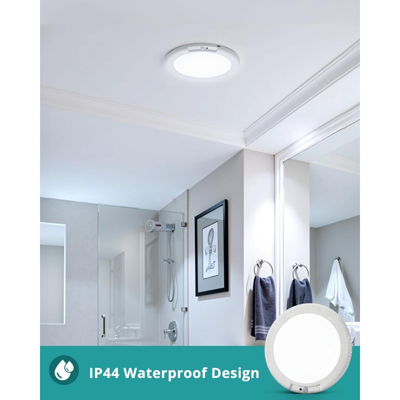 wowatt Battery Operated Ceiling Light Rechargeable Ceiling Lights with Remote