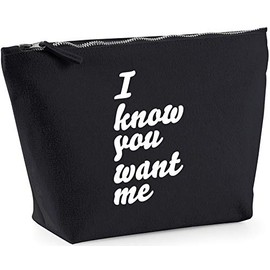 Hippowarehouse I know you want me printed make up cosmetic wash bag 18x19x9cm