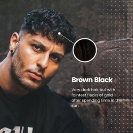 True Sons Hair Dye Foam for Men - Natural Look - Effortless, Multi-Use Dye Kit with Instant Color Booster Applicator, Ammonia-Free Formula, Simpler Hair and Beard Dye (Brown Black)