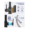 LUFEIDRA Black Kitchen Faucets with Pull Down Sprayer - High