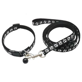 COYUN Puppy Collars with Lead Set, Dog Collar and Lead, Adjustable Dog Collar, Soft Nylon Pet Collar for Puppies, Small, Medium Dogs (Pink)