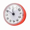 Waterproof Suction Wall Clock for Bathroom & Kitchen - Red