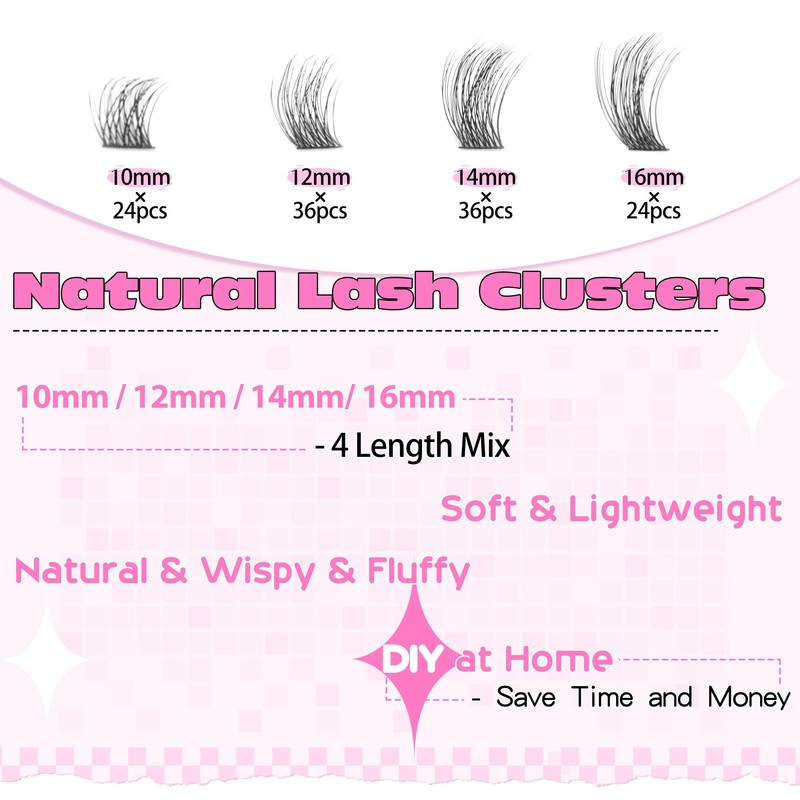Lash Clusters Eyelash Extensions Wispy Eyelash Clusters Lash Extensions 120pcs