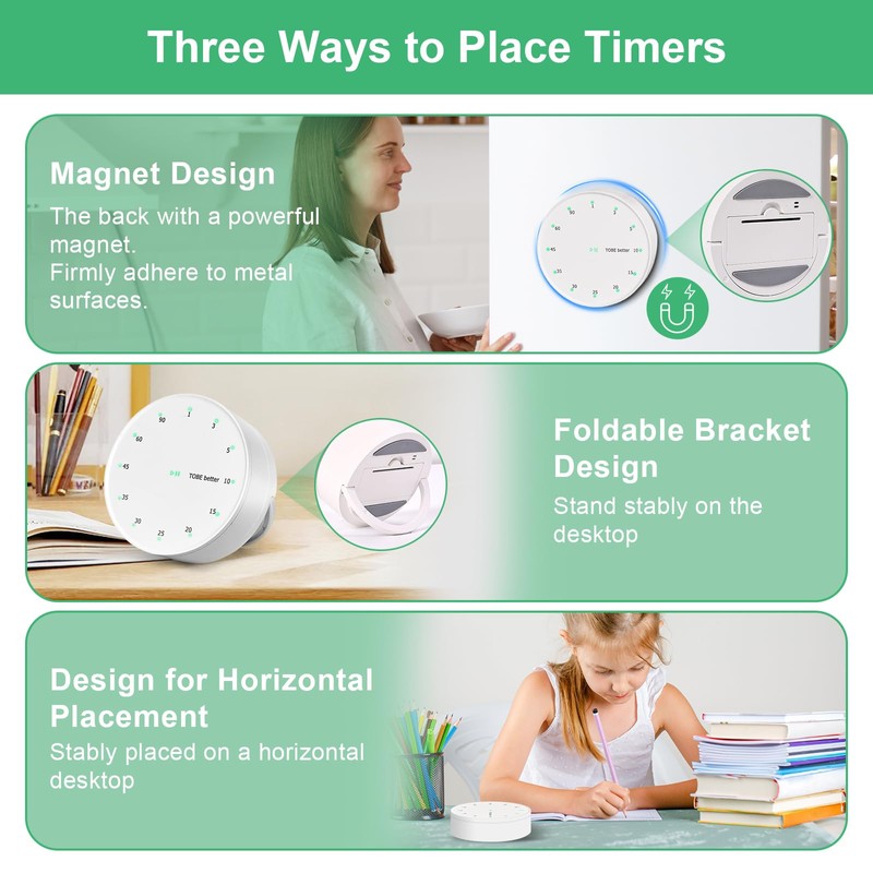 Visual Timer for Children, 90 Minute Countdown Timer LED for