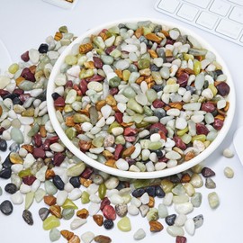 11 pounds Natural Jade Pebbles,6-9mm Polished Decorative Rocks for Succulents Gravel Pebbles for for Indoor and Outdoor Plants, Fish Tank, Hydroponics，Bonsai