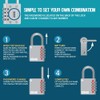 [ZARKER XD40] Heavy Duty Outdoor 4-Digit Combination Padlock for Locker,