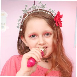 Baluue 2pcs Glitter Star Headbands for Boy Girl Shiny Five- Hair Lightweight Comfortable Hair Accessories for Festivals and Parties