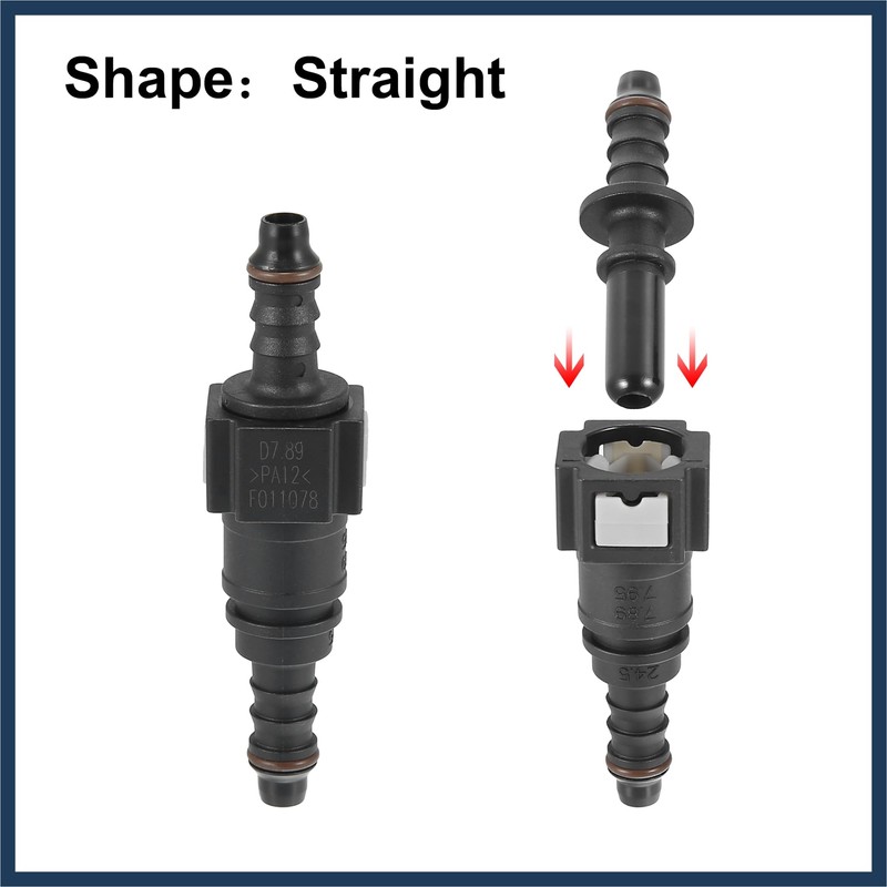 INFINAUTO 7.89mm SAE to 8mm Straight Fuel Hose Quick Release