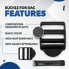 DOJA Barcelona Plastic Buckles, Pack of 10, Tension Buckle with