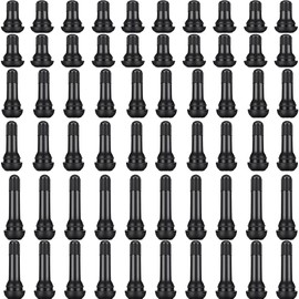 Walquicks 60 Pcs Tire Valve Stems, Premium TR412, TR413, TR414 Black Rubber Snap-in Valves Stems with Dust Caps for Replacement of Tubeless Rim Holes on Standard Vehicle Tires,Tyre Tool