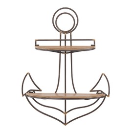 Danya B. FHB626 Decorative Sturdy Nautical Anchor Wall Shelf for Coastal or Seaside Home Decor