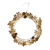 Lights4fun Gold Wreath Door Wreath 33 cm Autumn Decoration Christmas