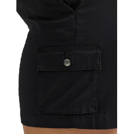 Lee Women's Size Ultra Lux Comfort with Flex-to-Go Cargo Short, Union-All Black, 22 Plus